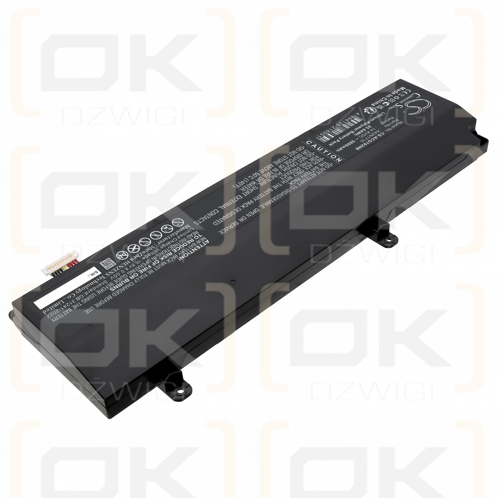 Batería de polímero de litio Acer ROG Strix GL702VI-WB74 / 0B110-00490000 de 5800 mAh y 14,8 V (Cameron Sino)