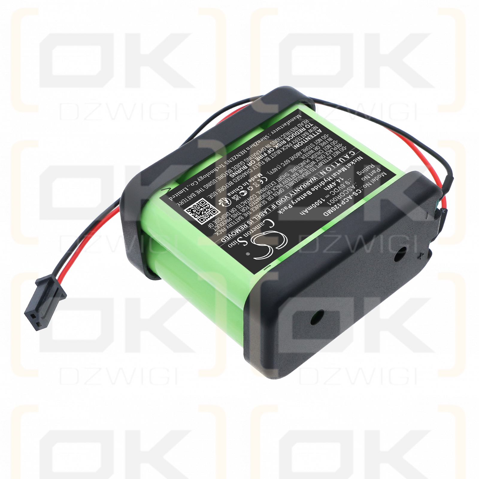 Ascor syringe pum / ASCOR001 1500 mAh Ni-MH 9.6 V (Cameron Sino)