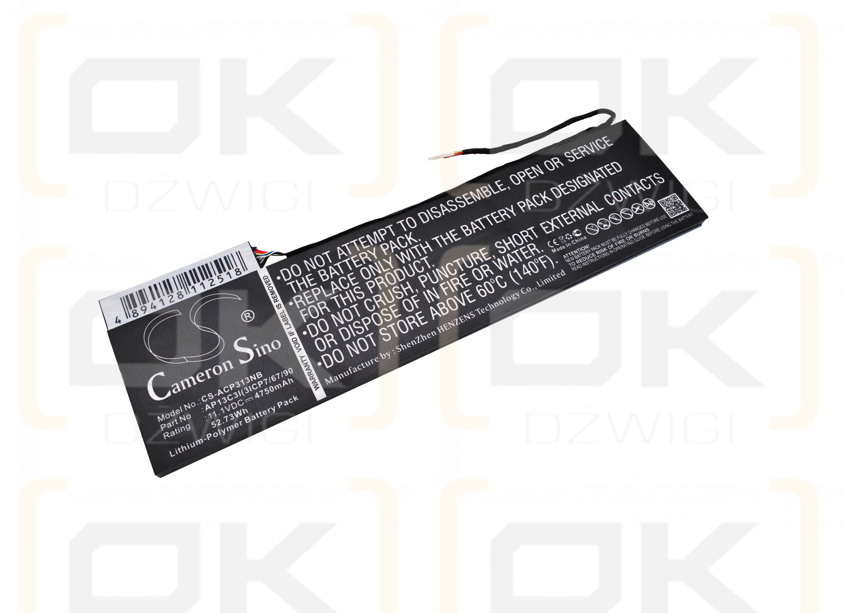 Acer Aspire P3-131-4833 / AP13C3I 4750 mAh Li-Polymer 11.1 V (Cameron Sino)