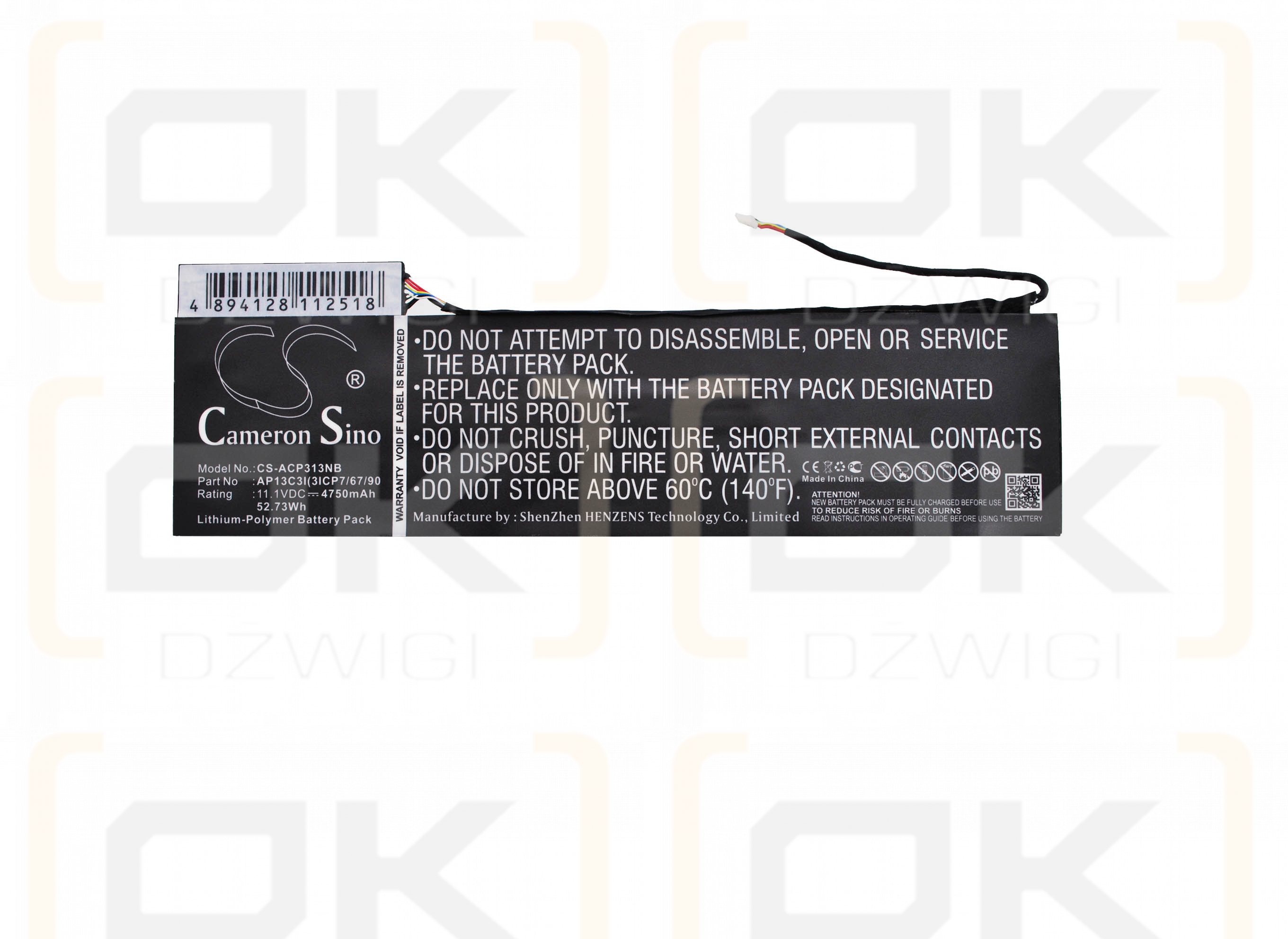 Acer Aspire P3-131-4833 / AP13C3I 4750 mAh Li-Polymer 11.1 V (Cameron Sino)
