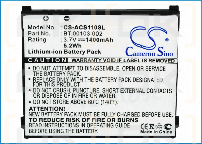 Acer S110 / BT.00103.002 1400 mAh Li-Ion 3,7 V (Cameron Sino)