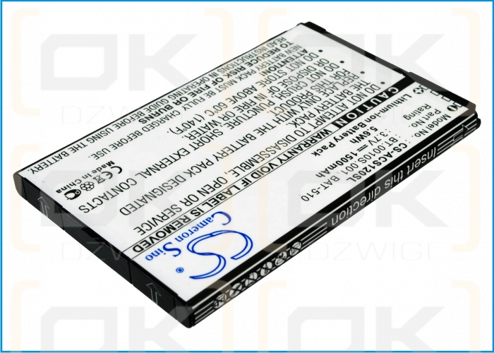 Acer Liquid Metal / BT.0010S.001 1500 mAh Li-Ion 3,7 V (Cameron Sino)