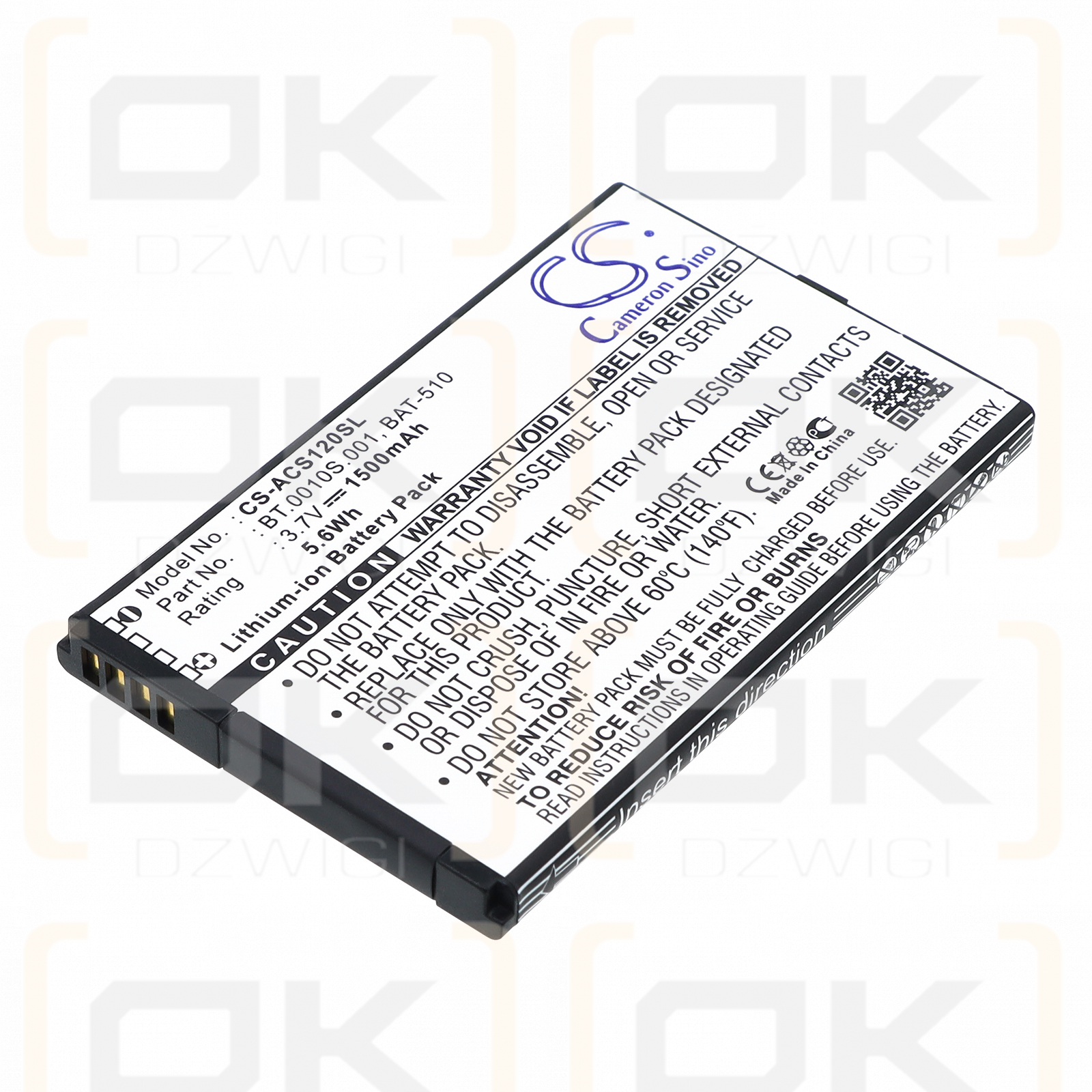 Acer Liquid Metal / BT.0010S.001 1500 mAh Li-ion 3.7 V (Cameron Sino)