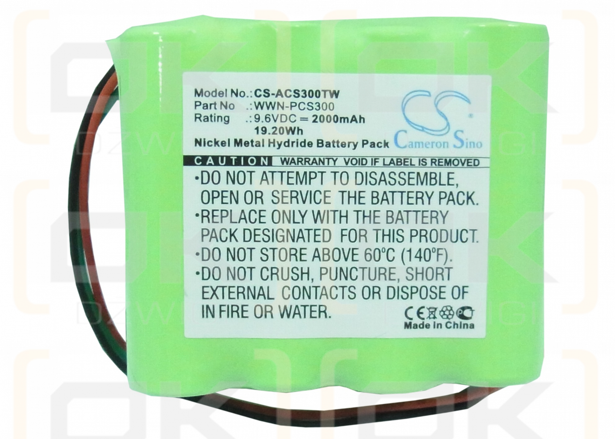 AZDEN TRP200 / WWN-PCS300 2000 mAh Ni-MH 9.6 V (Cameron Sino)