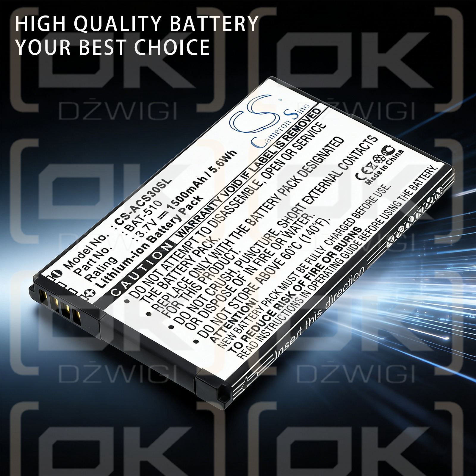 Acer S300 / BAT-510 1500 mAh Li-ion 3.7 V (Cameron Sino)