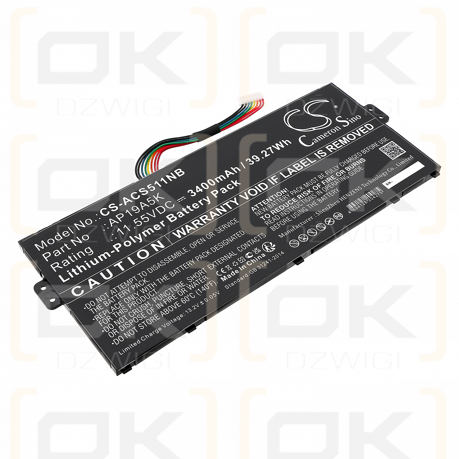 Acer Aspire 5 A515-43 / AP19A5K 3400mAh Li-Polímero 11.55V (Cameron Sino)