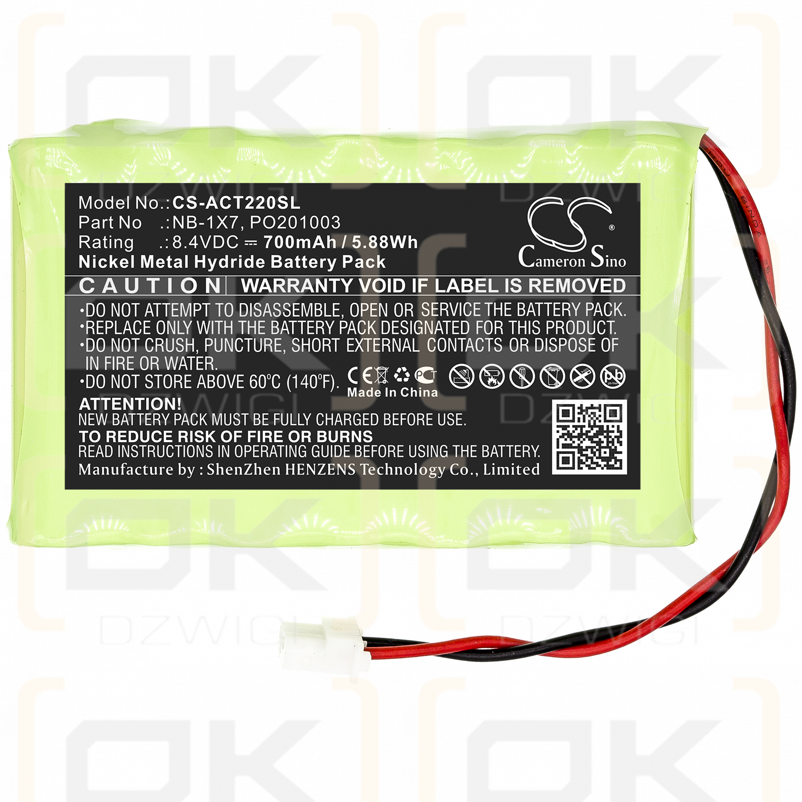 Acutrac 22Pro MKII / NB-1X7 700mAh Ni-MH 8.4V (Cameron Sino)