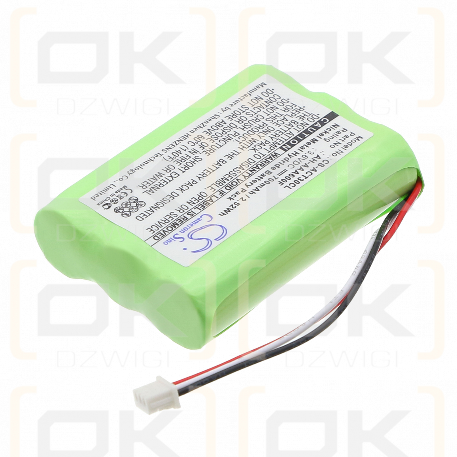 Tiptel 500 DECT / AH-AAA600F 700mAh Ni-MH 3.6V (Cameron Sino)
