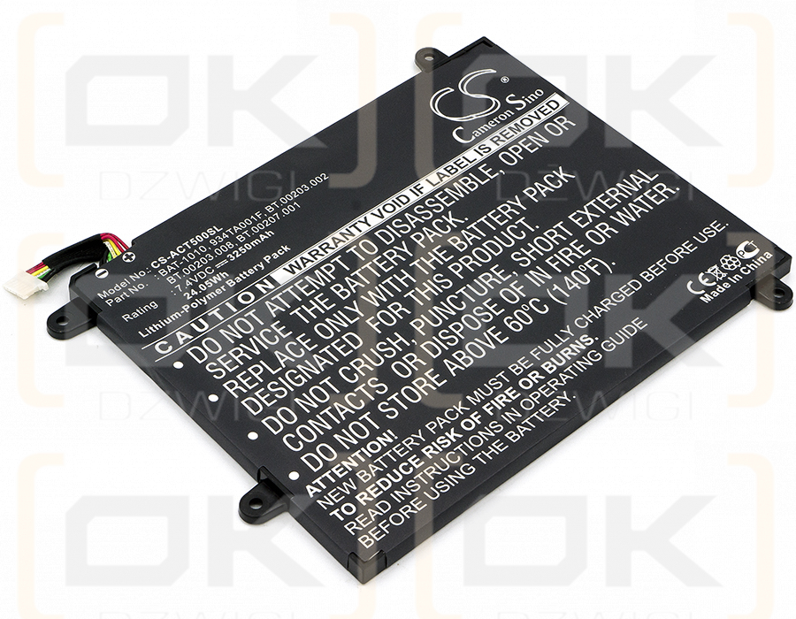 Acer Iconia A500-10S32 / BAT-1010 3250 mAh Li-Polymer 7,4 V (Cameron Sino)