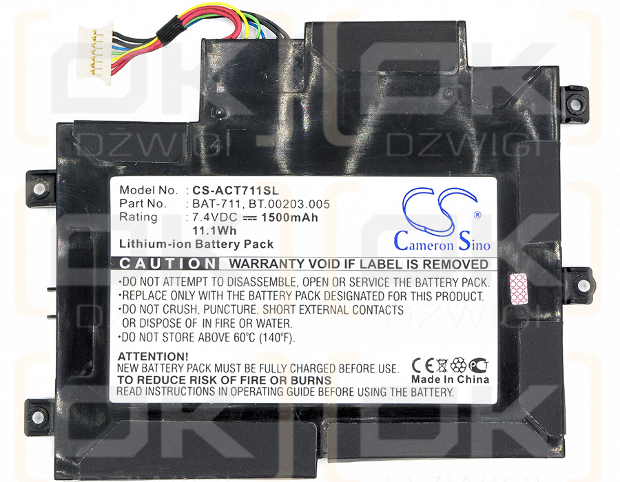 Acer Iconia Tab A101 / BAT-711 1500 mAh Li-Ion 7,4 V (Cameron Sino)