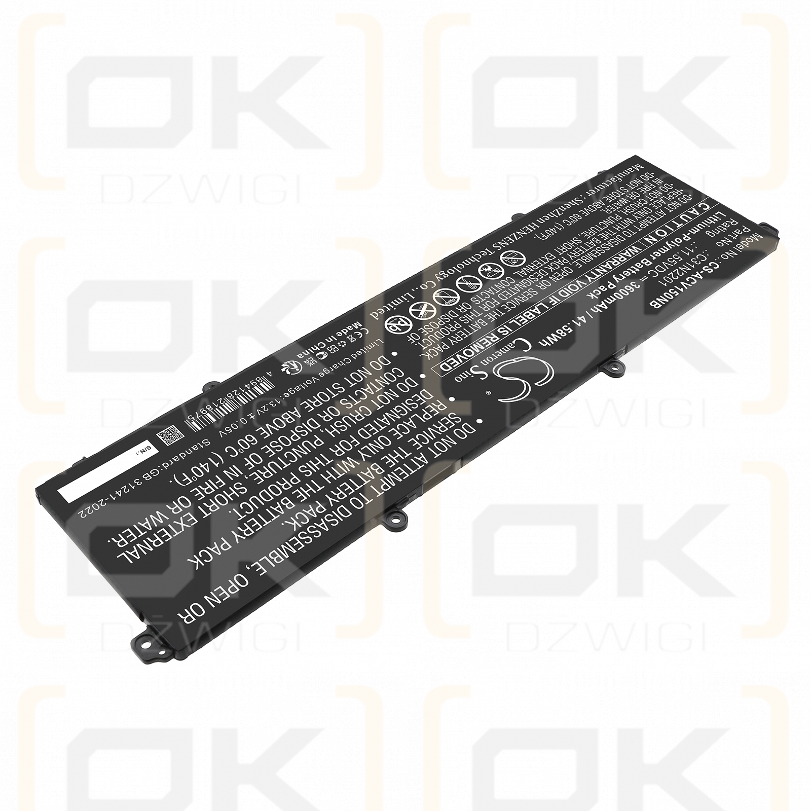 Asus Vivobook S 16 Flip TP3604VA-OLED-B9016WTS / 0B200-04260000 3600mAh Li-Polymer 11.55V (Cameron Sino)