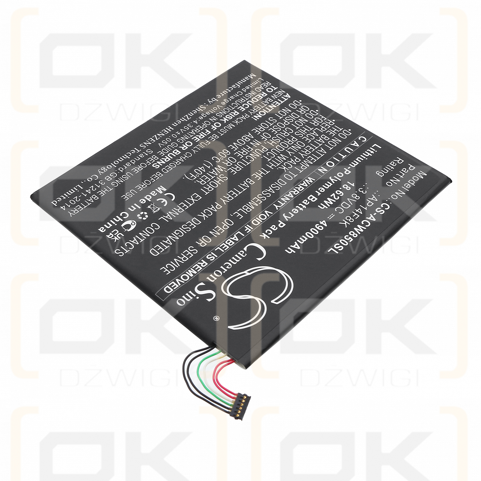 Acer GT-810 / AP14F8K 4900 mAh Li-Polymer 3.8 V (Cameron Sino)