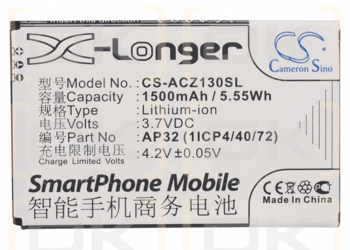 Acer Liquid Z3 Dual SIM / VK365072AR 1500 mAh Li-Ion 3,7 V (Cameron Sino)