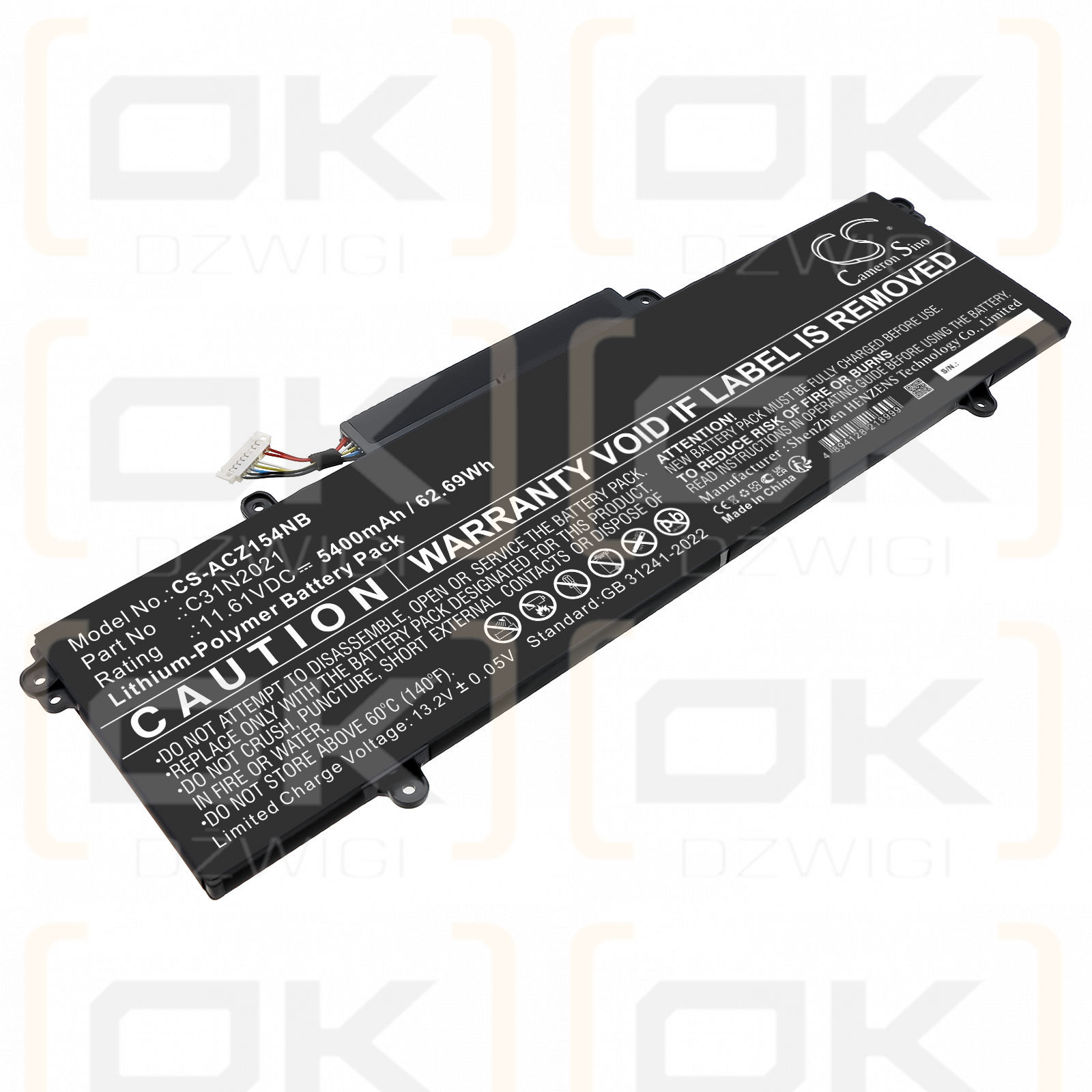 Asus Zenbook 14x OLED UX5401EA-KN711TS / 0B200-04030000 5400mAh Li-Polymer 11.61V (Cameron Sino)
