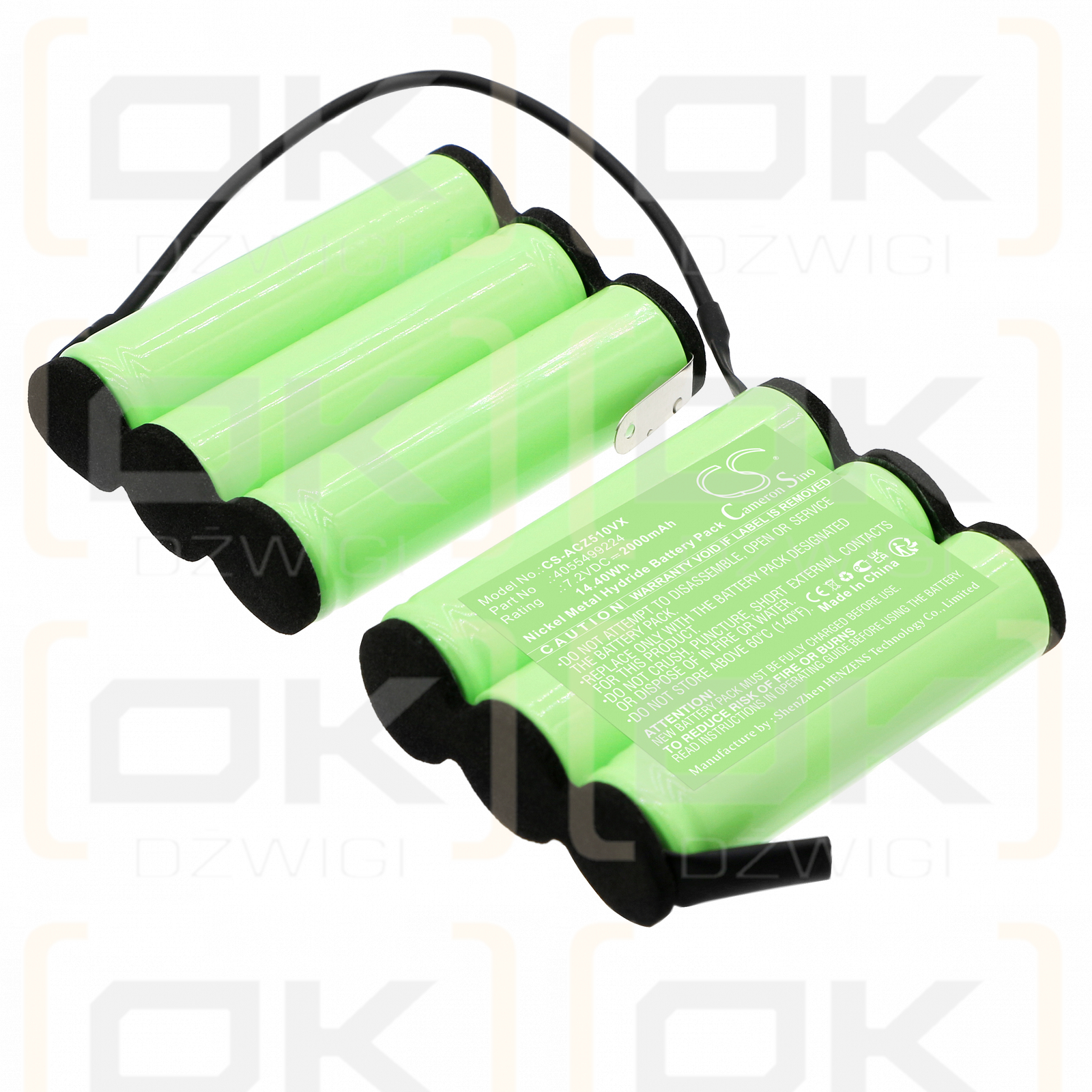 AEG ZB5106 / 4055499224 2000mAh Ni-MH 7.2V (Cameron Sino)