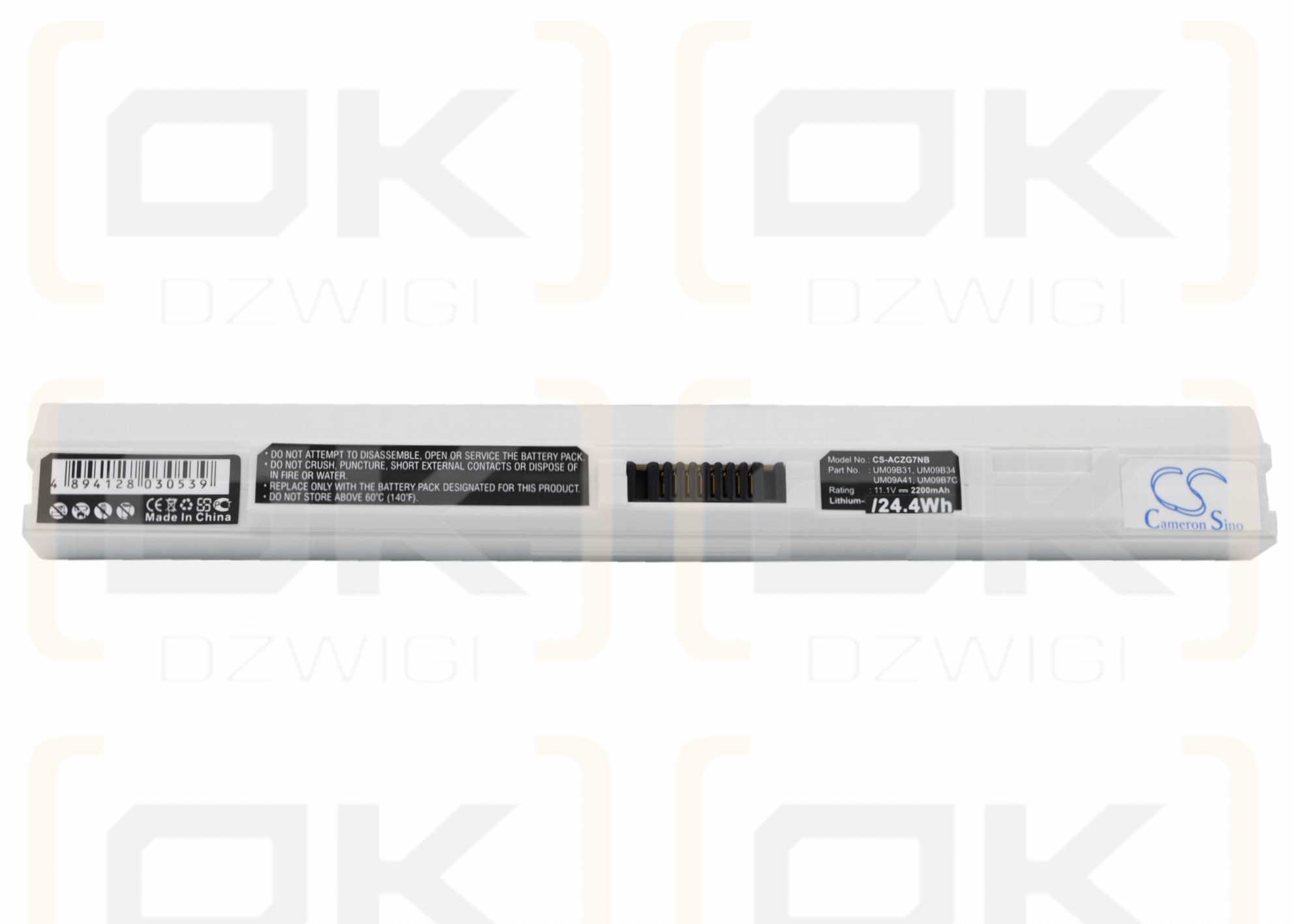 Сменный аккумулятор для Acer Aspire One AOD531H-1766 / UM09A41 2200 мАч Li-ion 11,1 В (Cameron Sino)