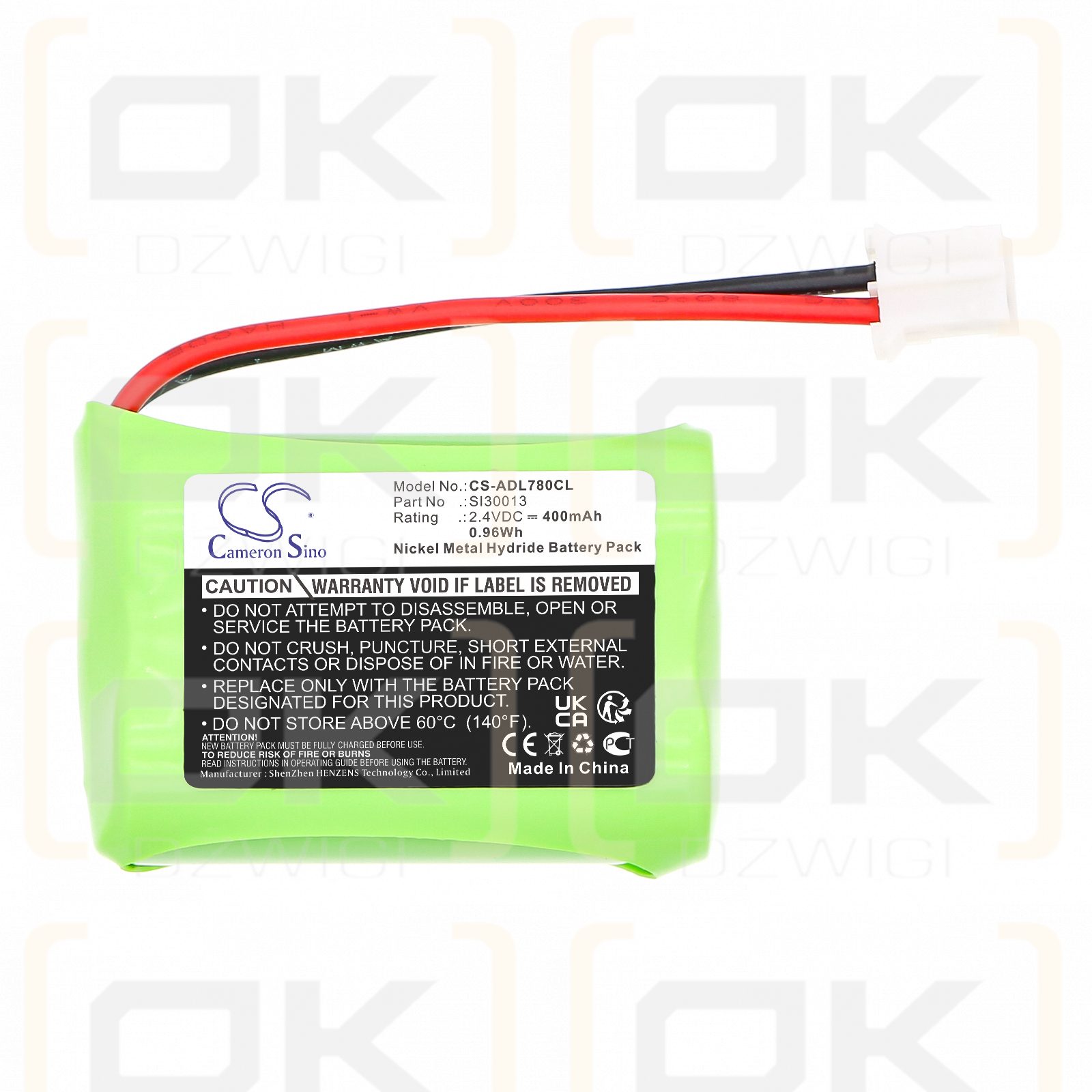 Switel MD9700 / SL30013 400mAh Ni-MH 2.4V (Cameron Sino)
