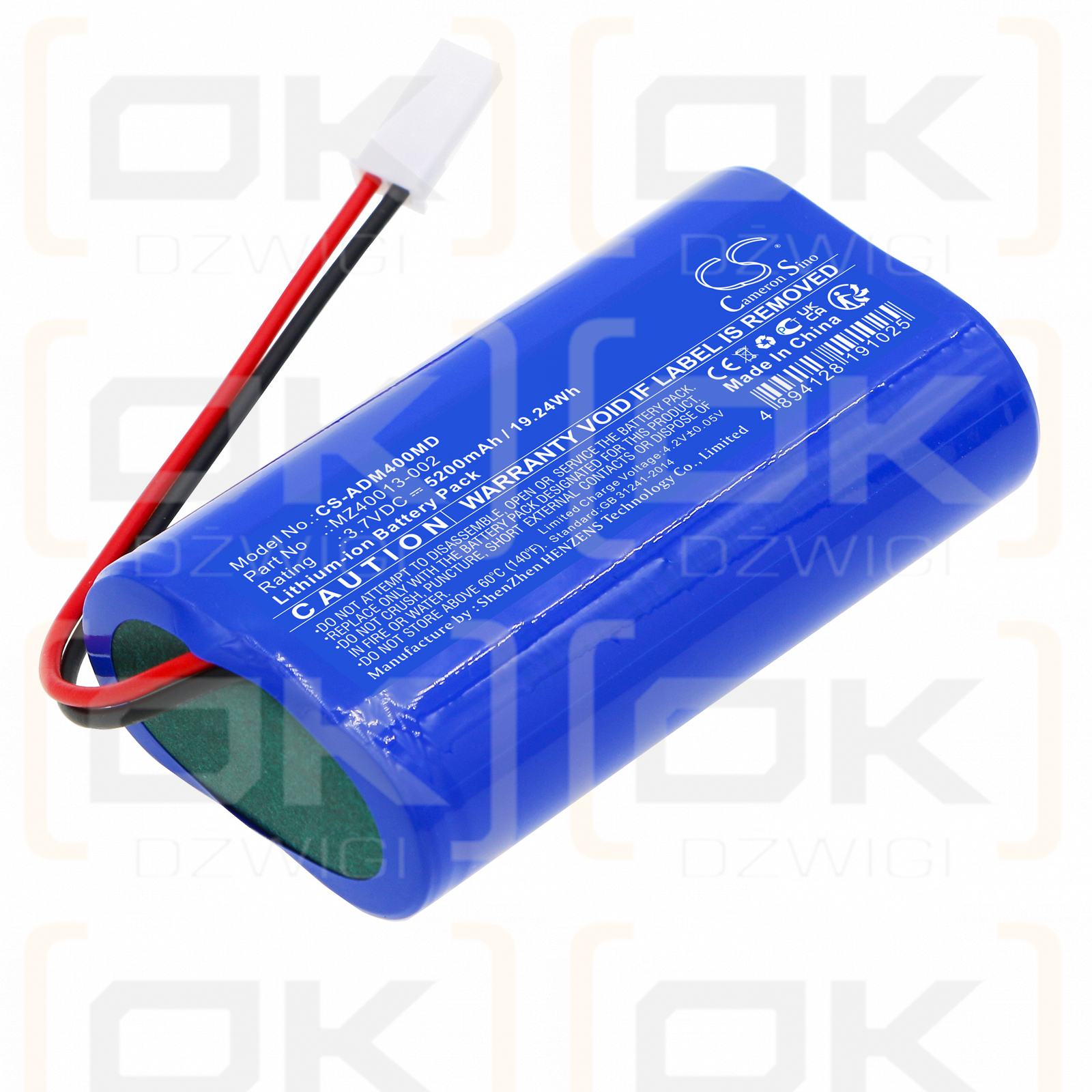 Báscula de silla ADE / MZ40013-002 5200mAh Li-ion 3.7V (Cameron Sino)