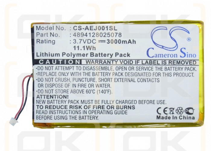 Ectaco Mehrsprachiges tragbares Lesegerät 3000 mAh Li-Polymer 3,7 V (Cameron Sino)