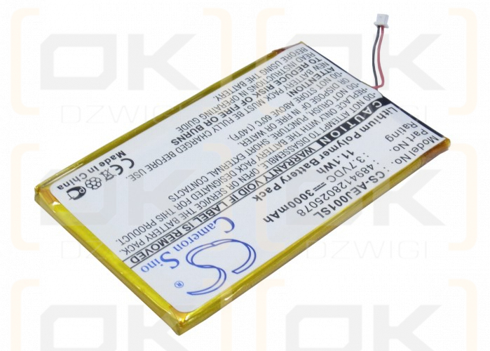 Ectaco Mehrsprachiges tragbares Lesegerät 3000 mAh Li-Polymer 3,7 V (Cameron Sino)