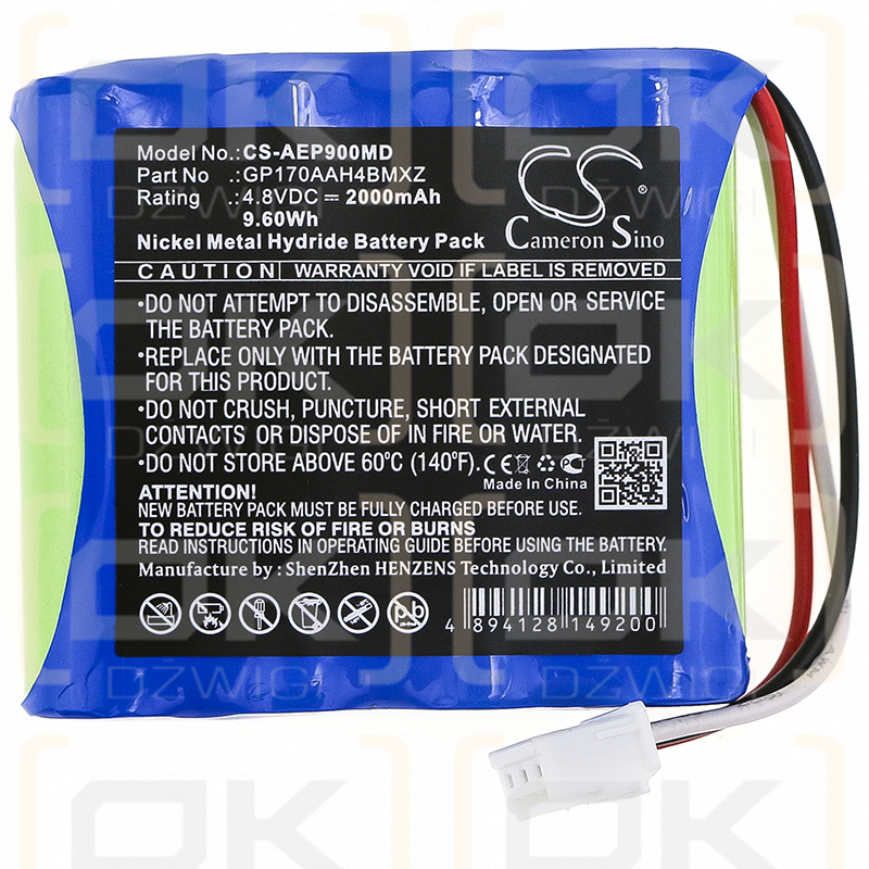 American Diagnostic 9002-5 / GP170AAH4BMXZ 2000 mAh Ni-MH 4,8 V (Cameron Sino)