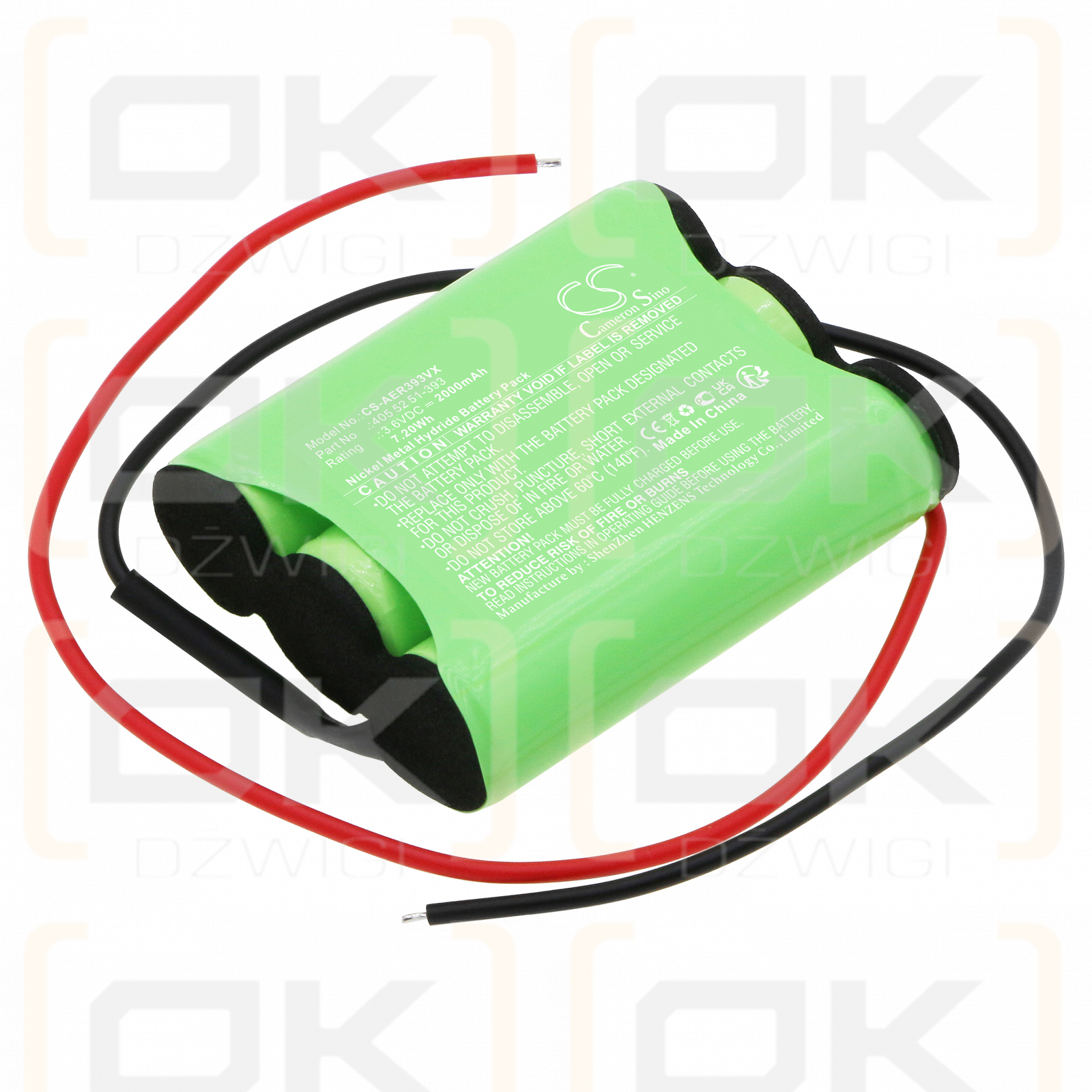 AEG ZB5103W / 405 52 51-393 2000mAh Ni-MH 3.6V (Cameron Sino)