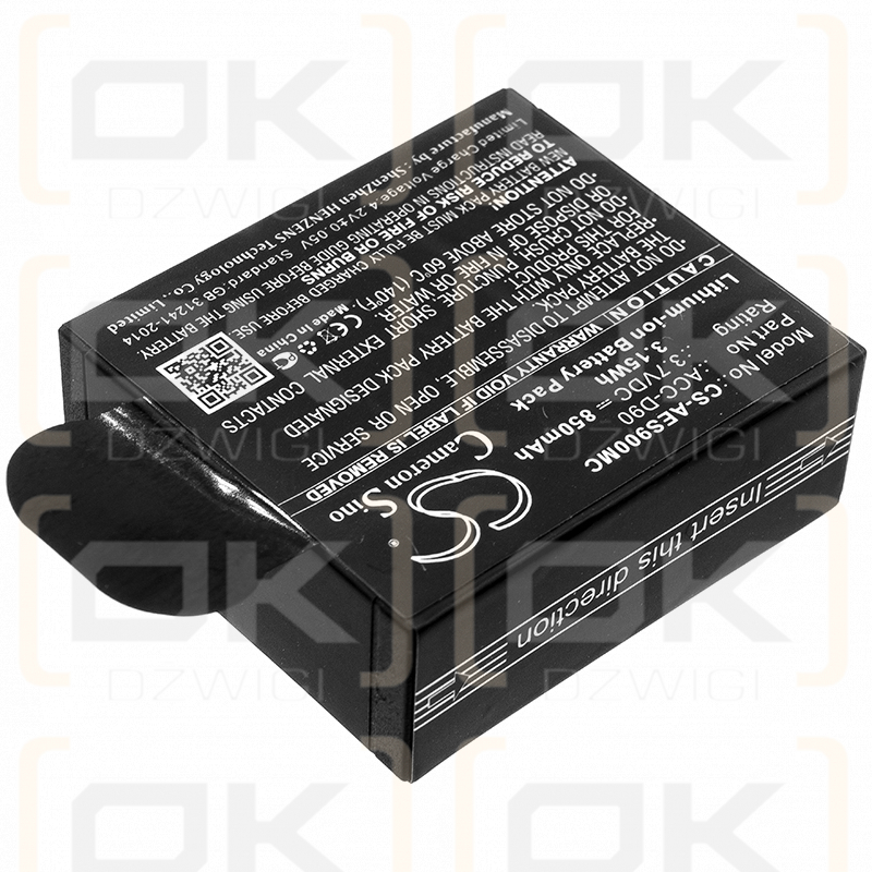 AEE S9A / ACC-D90 850mAh Li-ion 3.7V (Cameron Sino)