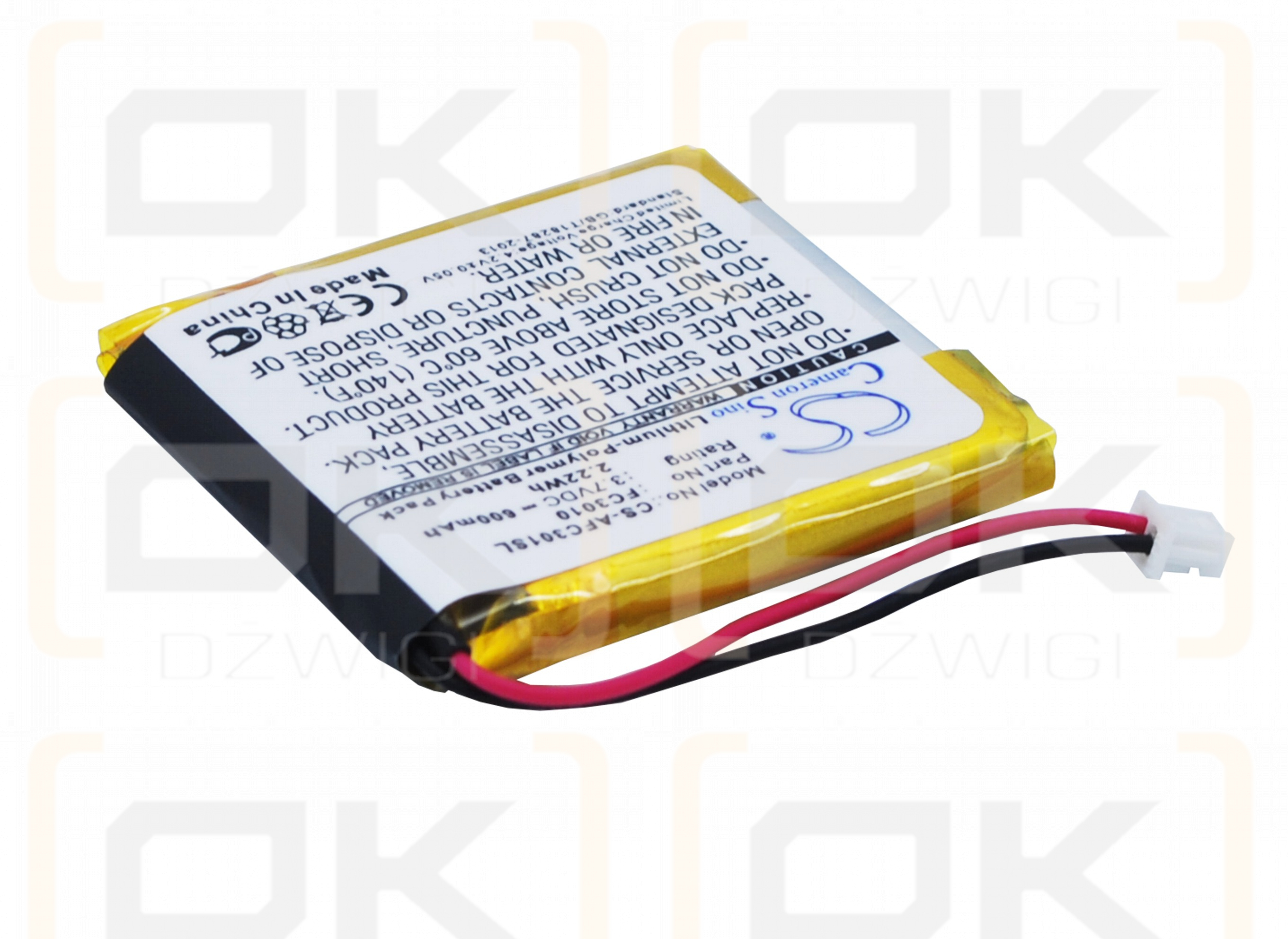 ACME FC3010 / FC3010 600mAh Li-Polymer 3.7V (Cameron Sino)