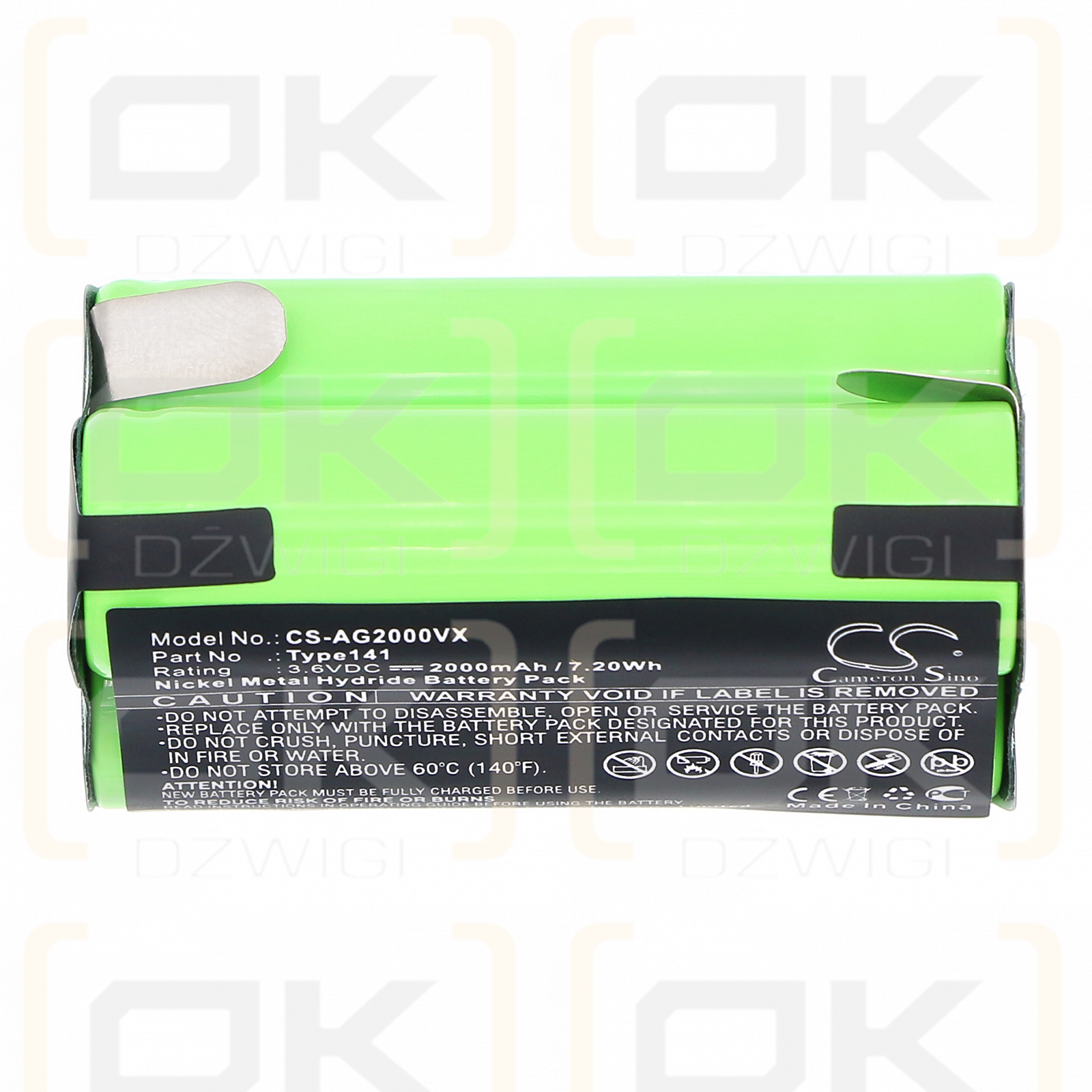 AEG Junior 2.0 / Type141 2000 mAh Ni-MH 3.6 V (Cameron Sino)