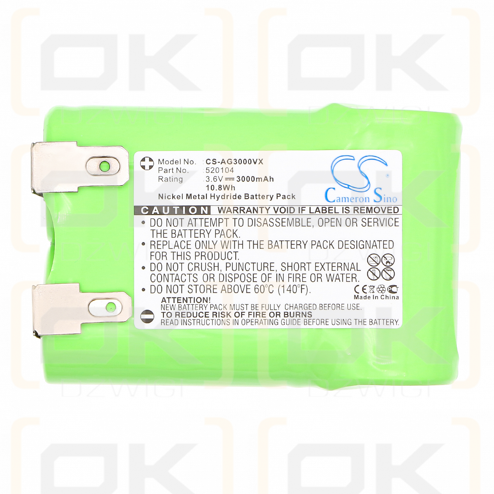AEG Junior 3000 / 520104 3000 mAh Ni-MH 3,6 V (Cameron Sino)