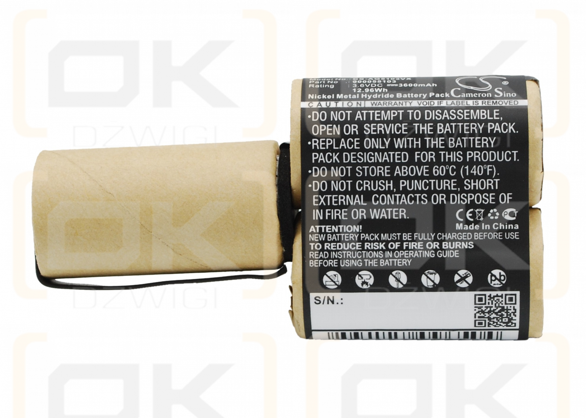 AEG Electrolux FM / 900055103 3600mAh Ni-MH 3.6V (Cameron Sino)