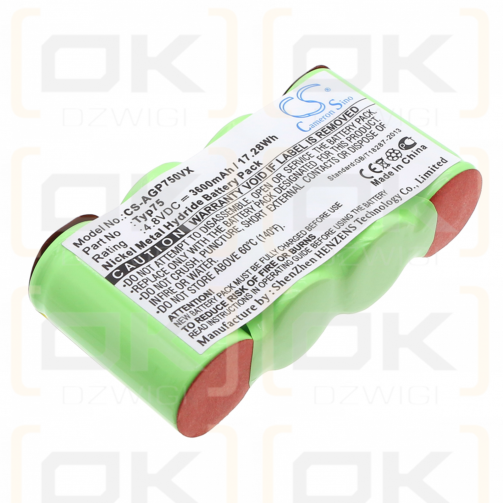 AEG Liliput vacuum cleaner / Typ75 3600mAh Ni-MH 4.8V (Cameron Sino)