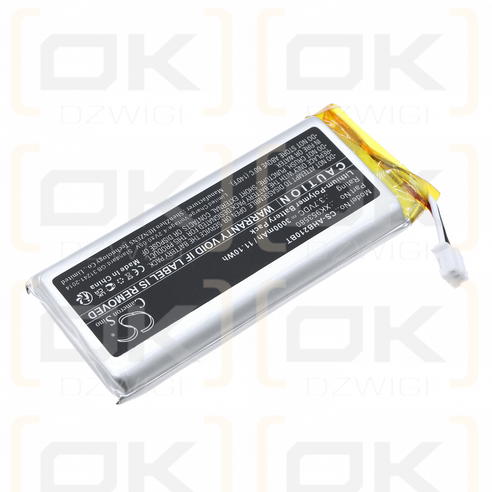 Ajax AJ-HUB2PLUS-W/B / XK953580 3000mAh Li-polímero 3.7V (Cameron Sino)