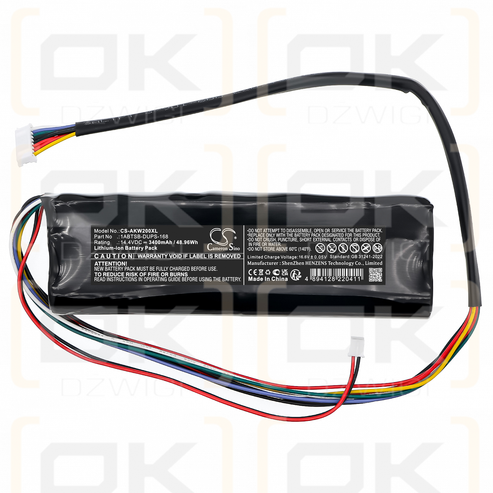 3400mAh Li-ion 14.4V (Cameron Sino)