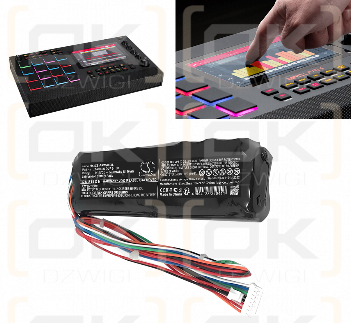  3400mAh Li-ion 14.4V (Cameron Sino)