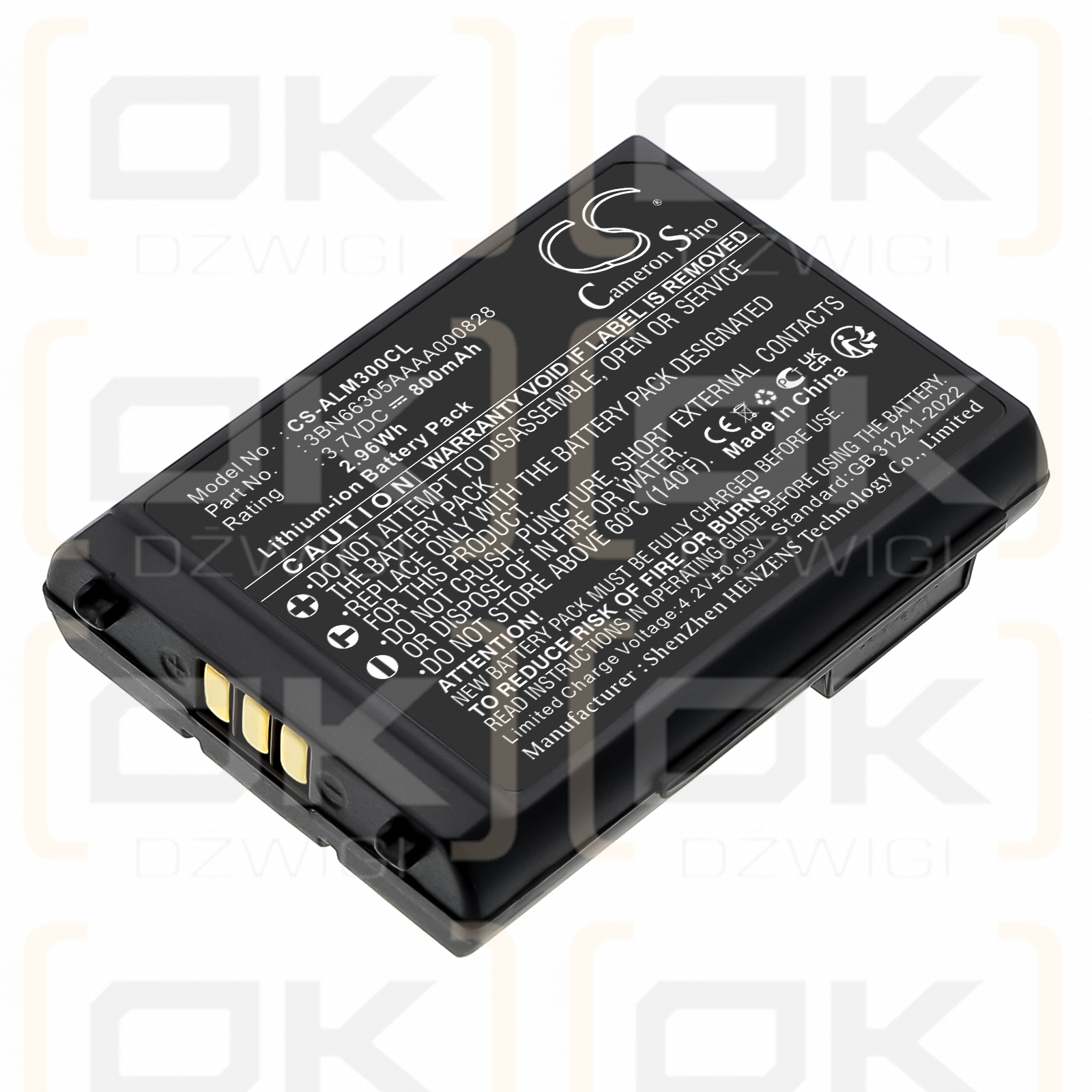 Alcatel 300 DECT / 3BN66305AAAA000828 800mAh Li-ion 3.7V (Cameron Sino)
