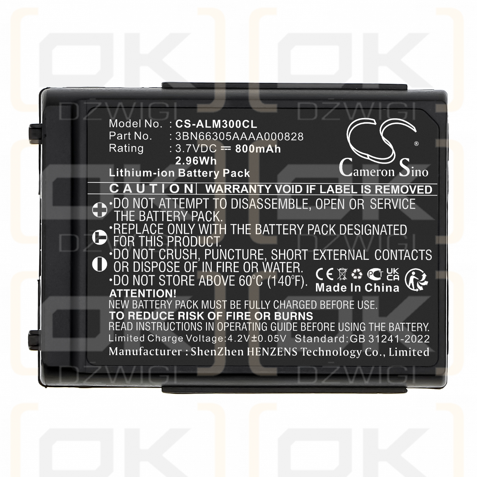 Alcatel 300 DECT / 3BN66305AAAA000828 800mAh Li-ion 3.7V (Cameron Sino)