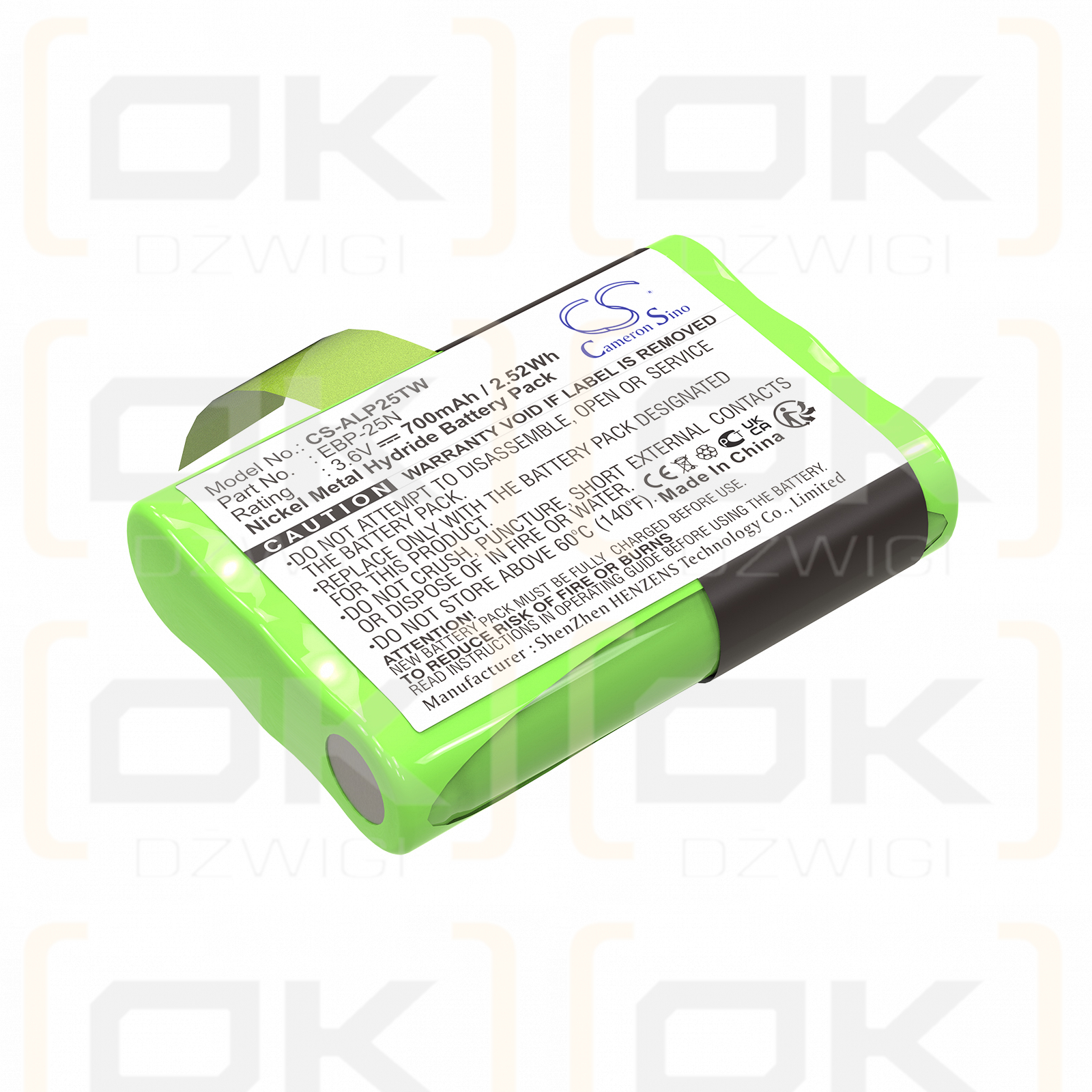 ALINCO / EBP-25N 700mAh Ni-MH 3.6V (Cameron Sino)