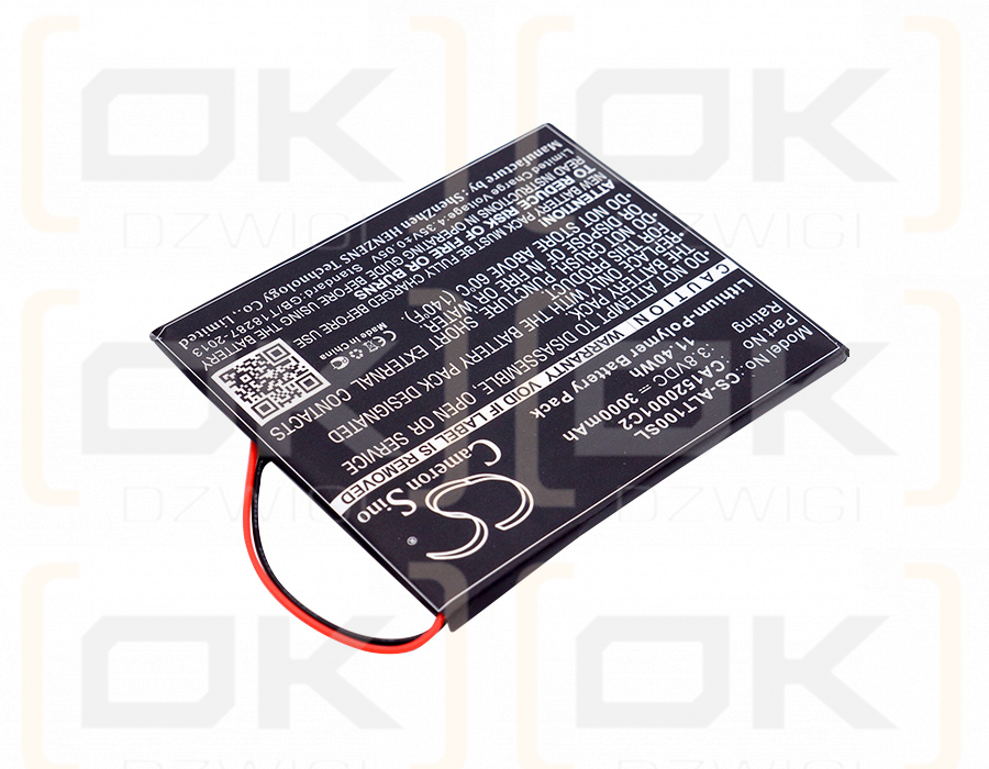 Alcatel OT-T10 / CA1520001C2 3000 мАч литий-полимерный 3,8 В (Cameron Sino)
