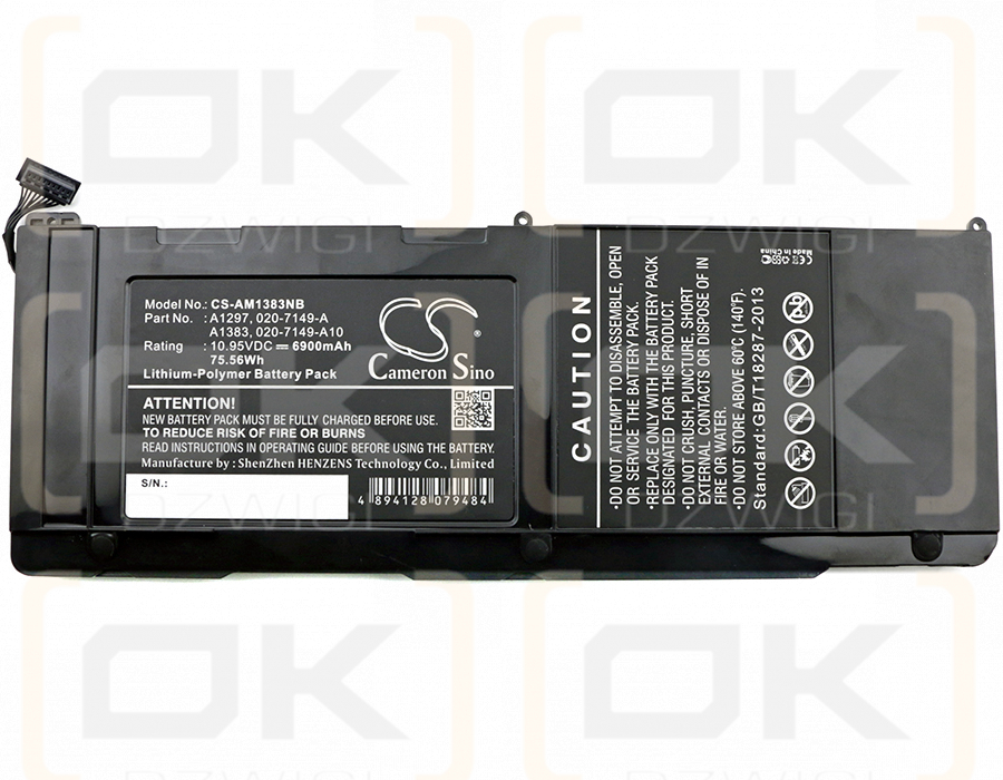 Apple MC226TA/A / A1297 6900 mAh Li-Polymer 10,95 V (Cameron Sino)