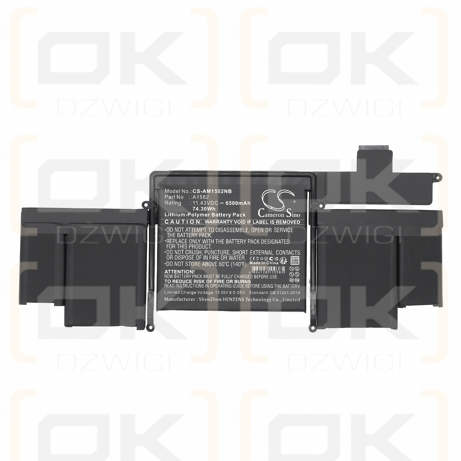 Apple A1502 / A1582 6500 mAh Li-Polymer 11,43 V (Cameron Sino)