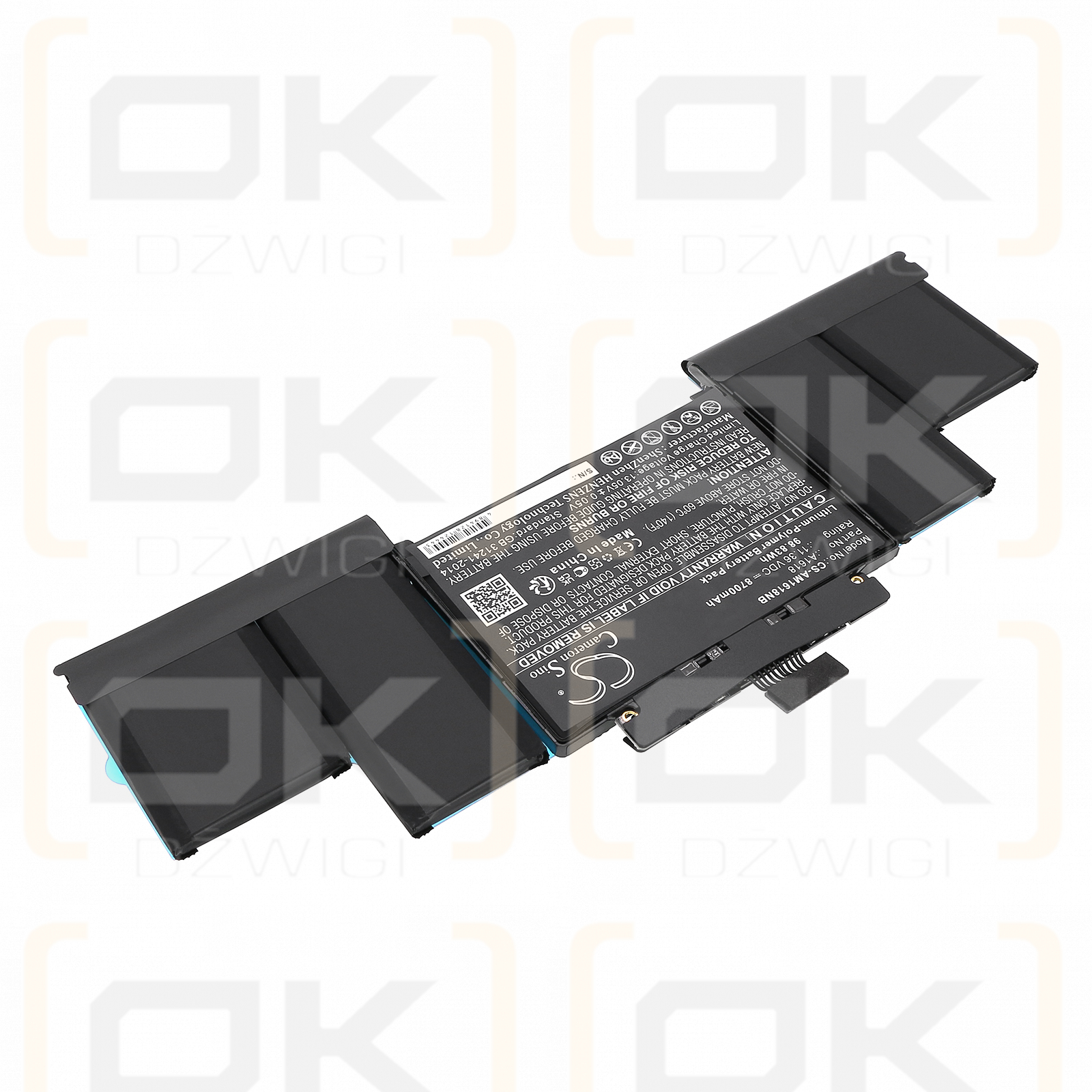 Apple A1398 Retina 2015 / A1618 8700 mAh Li-Polymer 11,36 V (Cameron Sino)
