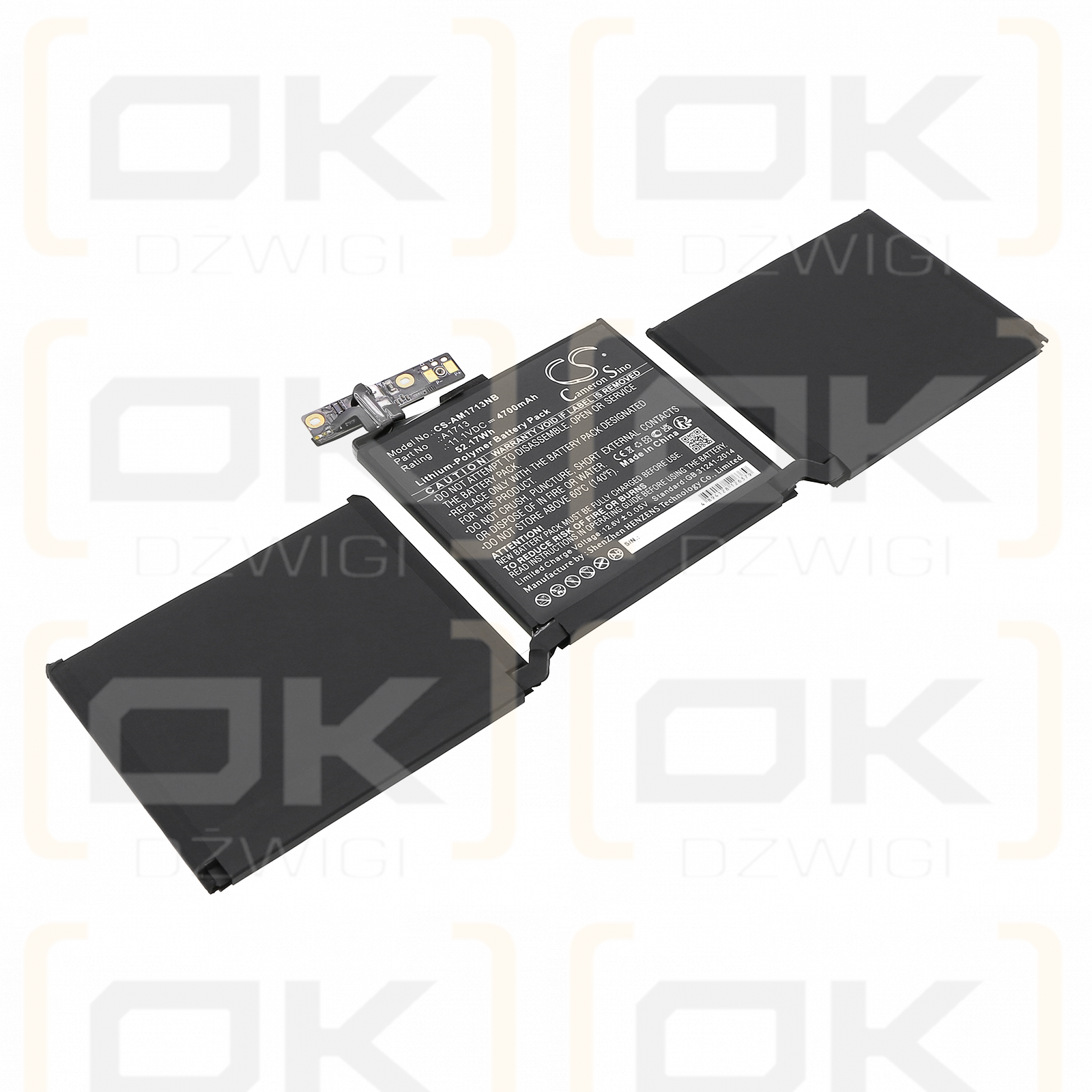 Apple A2289 / A1713 4700 mAh Li-Polymer 11,1 V (Cameron Sino)