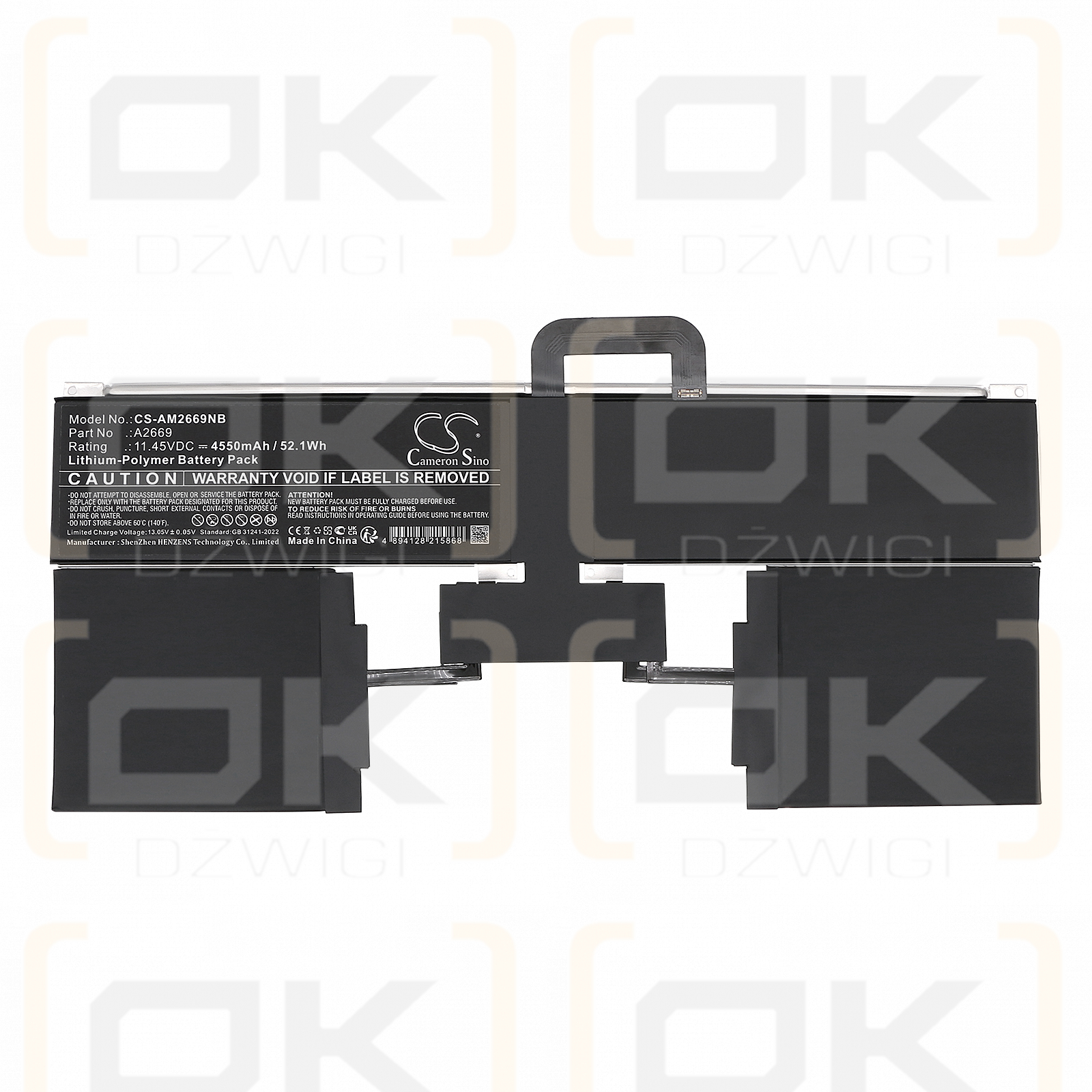 Apple MacBook Air 13" M2 / 661-26150 4550 mAh Li-Polymer 11,45 V (Cameron Sino)