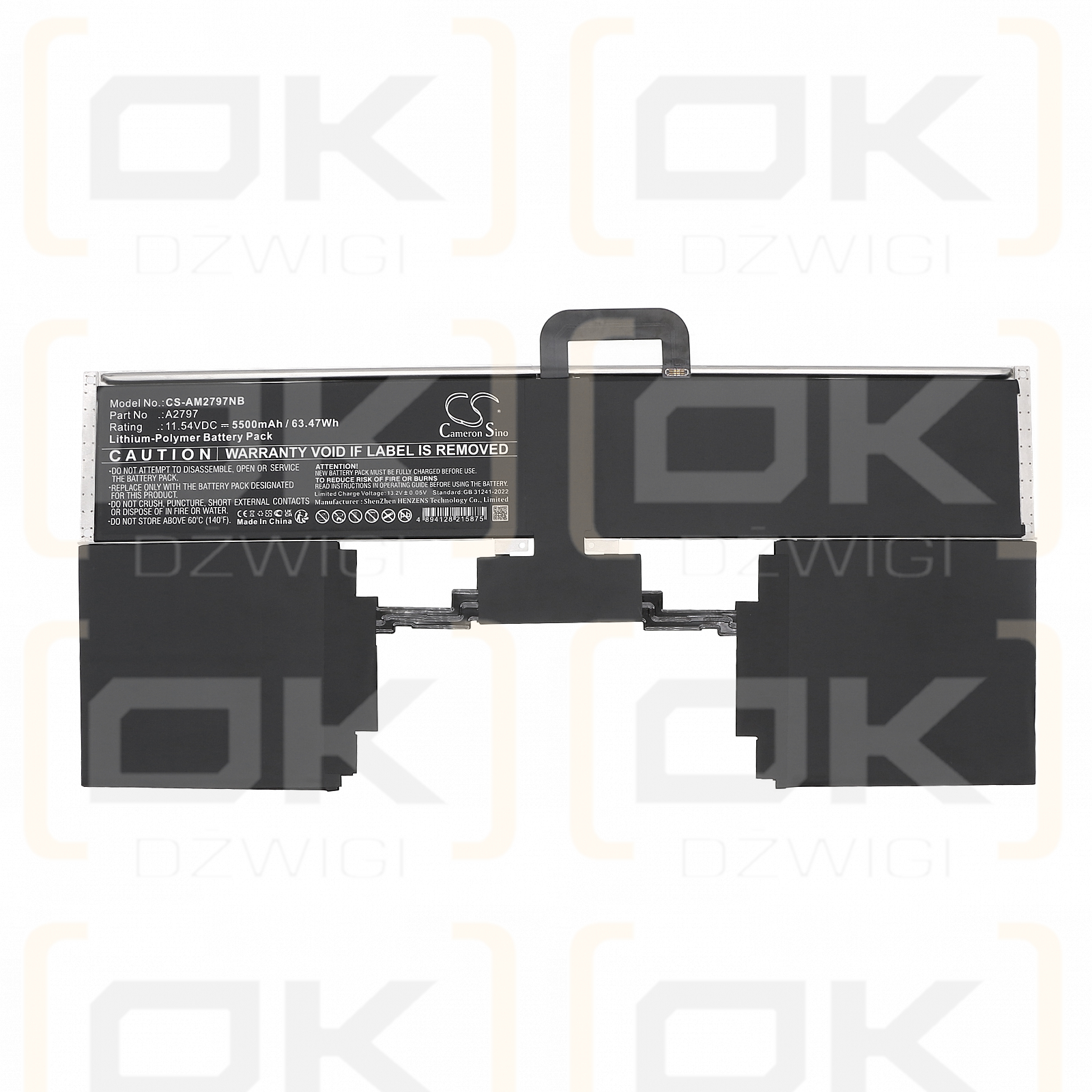 Apple MacbookAir 2023 / A2797 5500mAh Li-Polymer 11.54V (Cameron Sino)