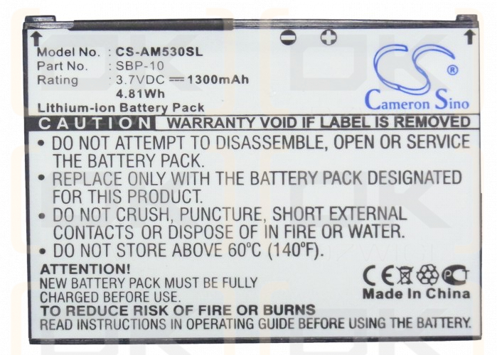 Asus ZX1 / SBP-10 1300mAh Li-ion 3.7V (Cameron Sino)