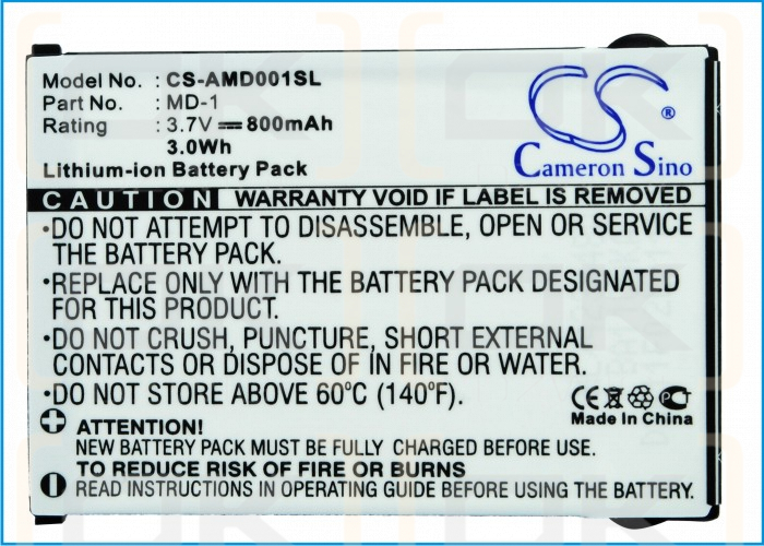 AMOI MD-1 / MD-1 800mAh Li-ion 3.7V (Cameron Sino)