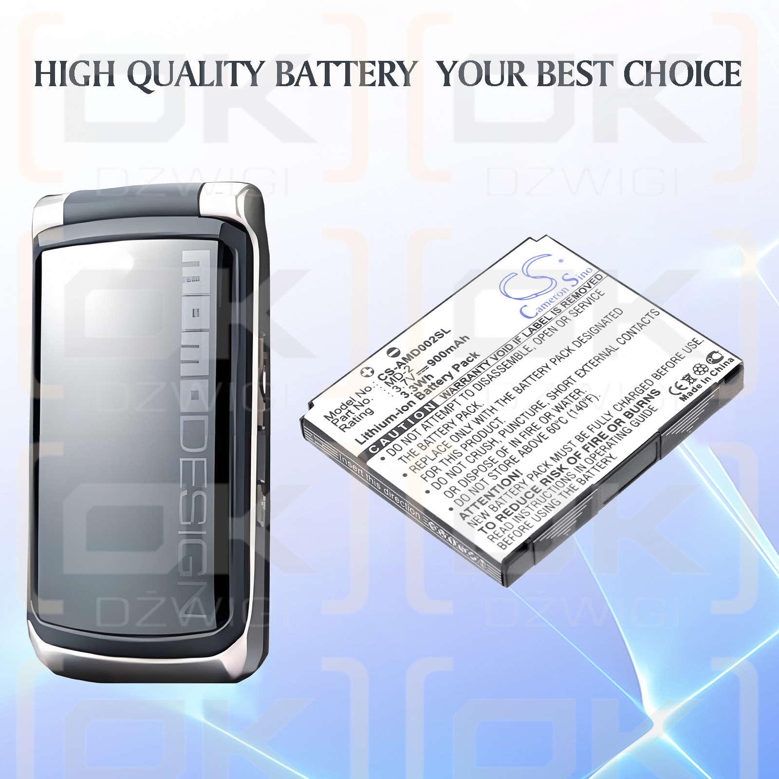 AMOI MD02 / MD-2 900 mAh Li-Ion 3,7 V (Cameron Sino)