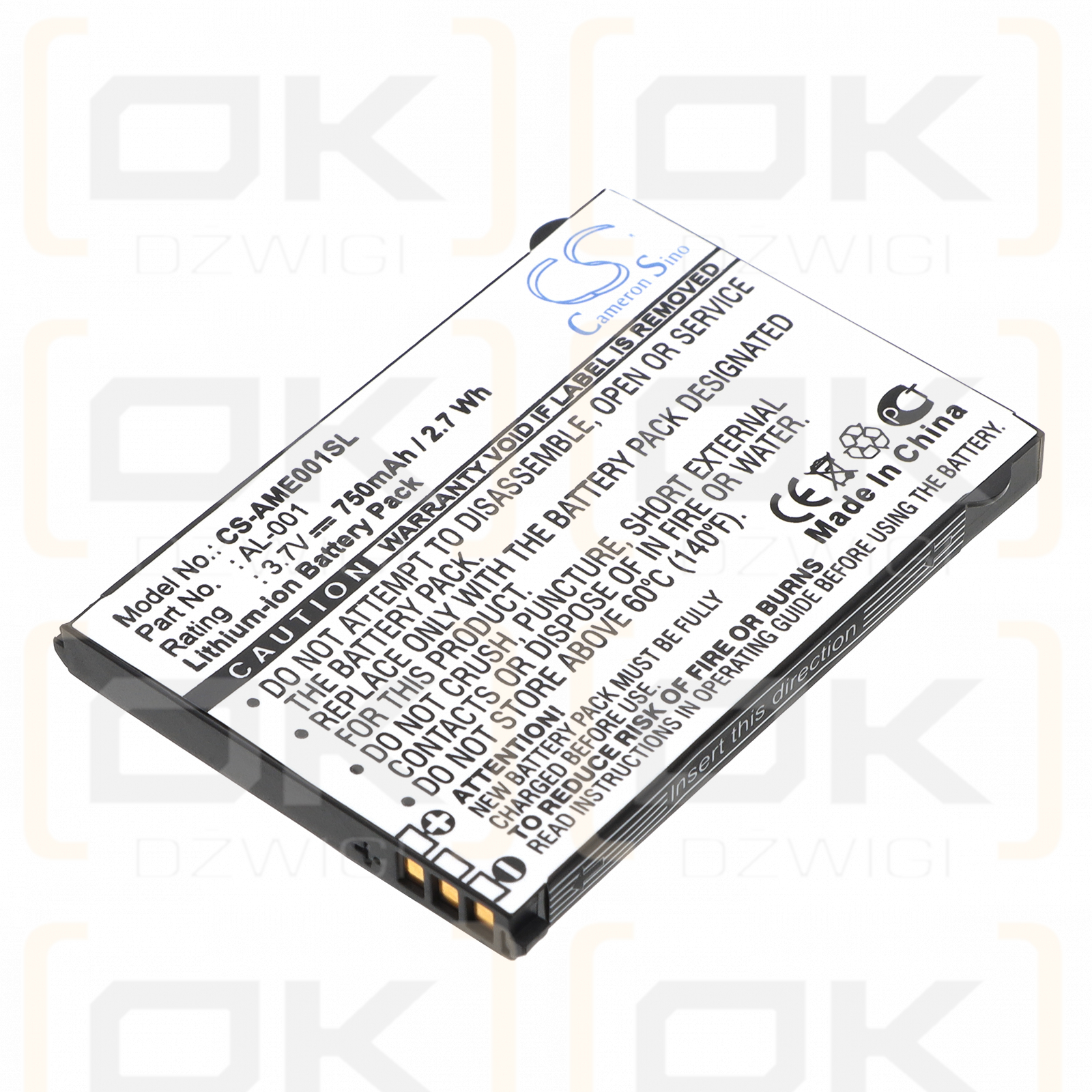 Orange New York / AL-001 750 mAh Li-Ion 3,7 V (Cameron Sino)