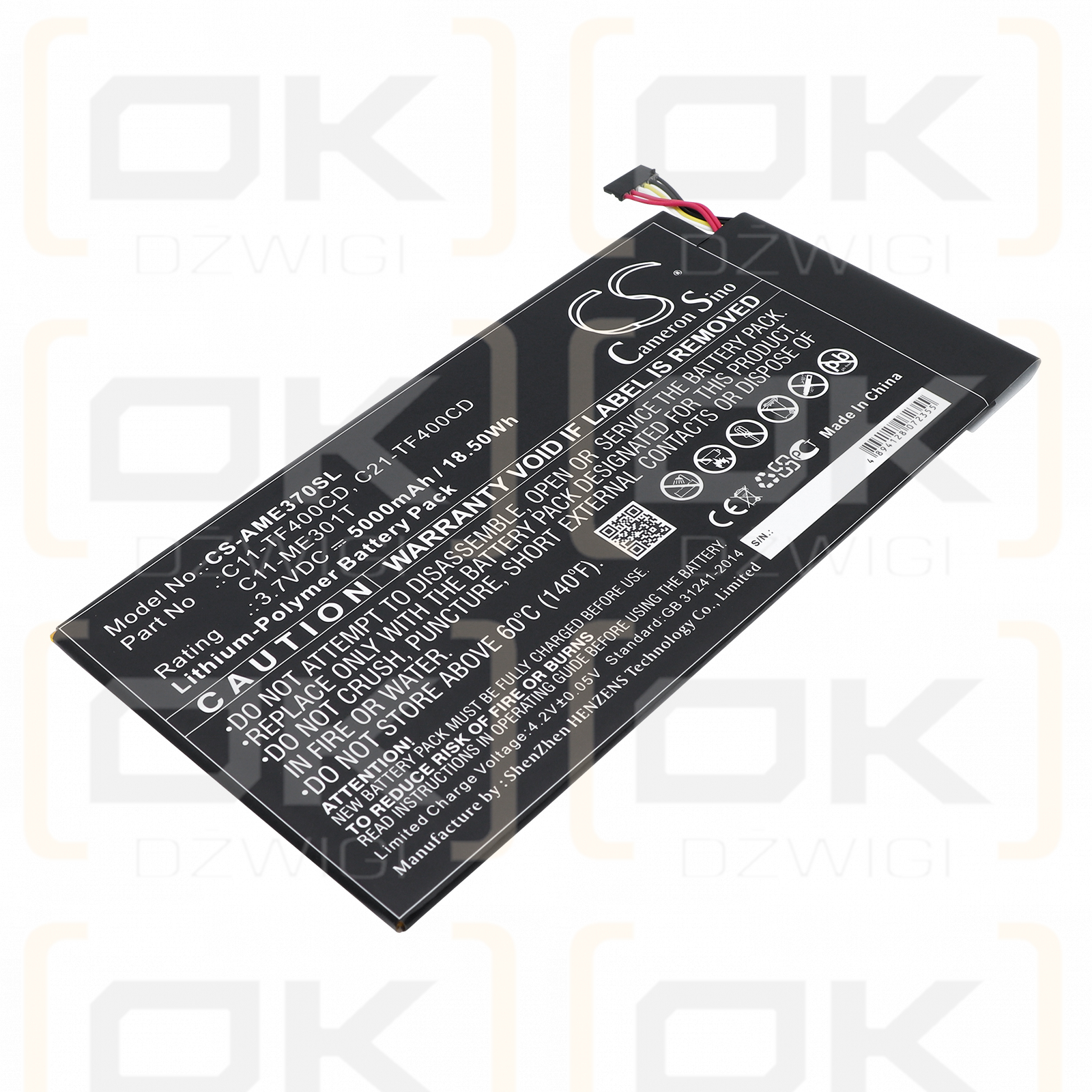 Asus 110-0329H / C11-TF400CD 5000 мАч литий-полимерный 3,7 В (Cameron Sino)